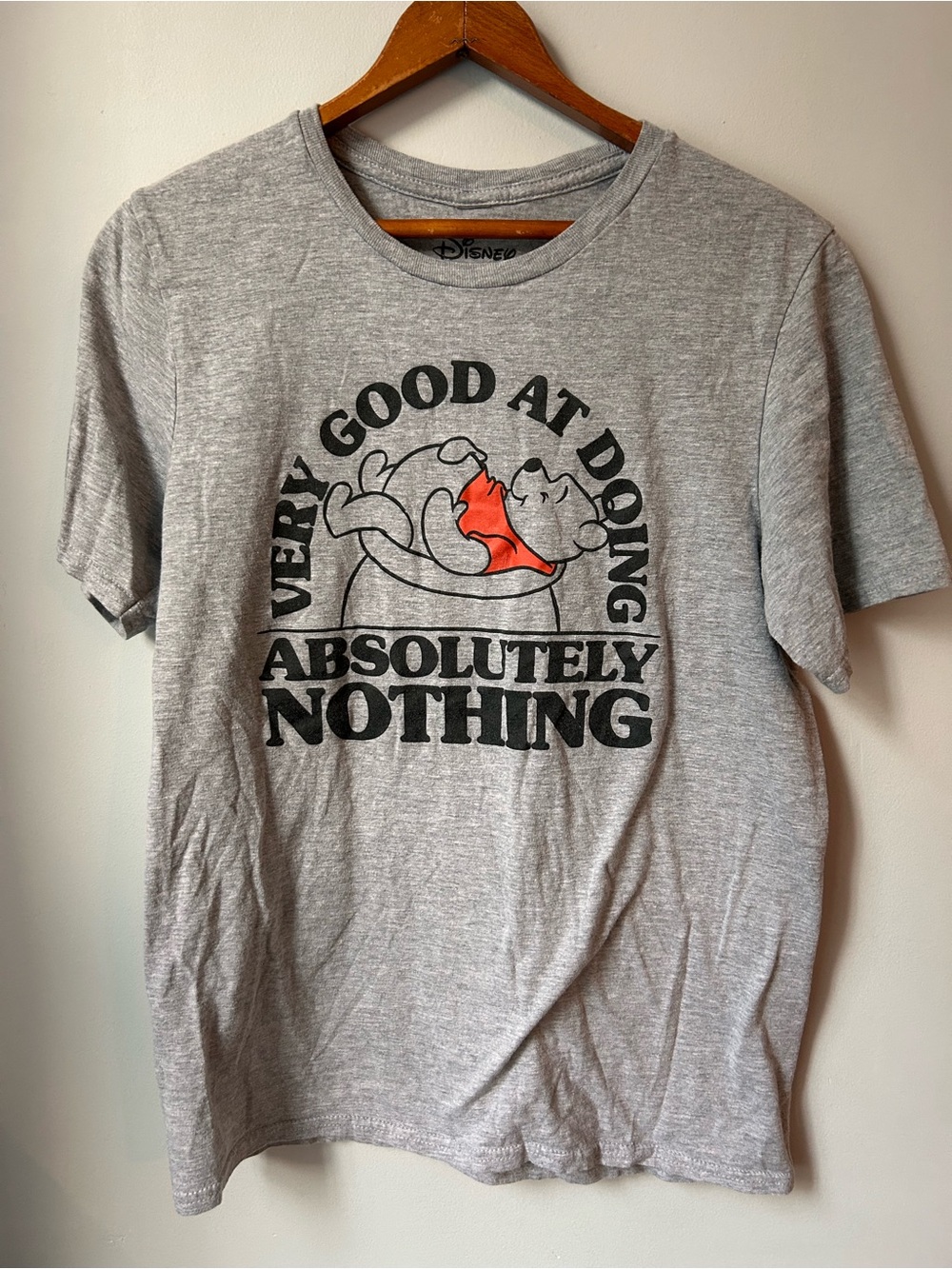 Disney‎ Winnie The Pooh Very Good At Doing Nothing Adults Tshirt Tee Small